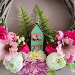 Otthon melege - házikós ajtódísz  - otthon & életmód - dekoráció - ajtó- és ablak dekoráció - ajtódísz & kopogtató - Meska.hu