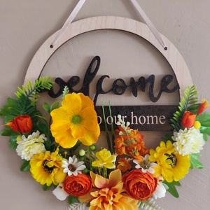 Napsütőtte üdvözlet ajtódísz - Meska.hu