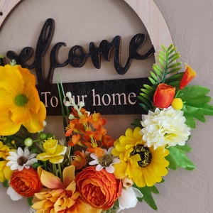 Napsütőtte üdvözlet ajtódísz - otthon & életmód - dekoráció - ajtó- és ablak dekoráció - ajtódísz & kopogtató - Meska.hu