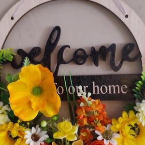 Napsütőtte üdvözlet ajtódísz - otthon & életmód - dekoráció - ajtó- és ablak dekoráció - ajtódísz & kopogtató - Meska.hu