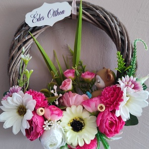 Erdei álom - alvó őzikés tavaszi ajtódísz  - otthon & életmód - dekoráció - ajtó- és ablak dekoráció - ajtódísz & kopogtató - Meska.hu