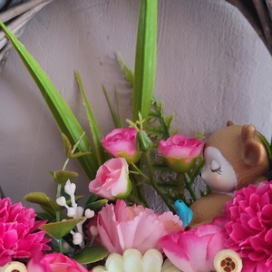 Erdei álom - alvó őzikés tavaszi ajtódísz  - otthon & életmód - dekoráció - ajtó- és ablak dekoráció - ajtódísz & kopogtató - Meska.hu