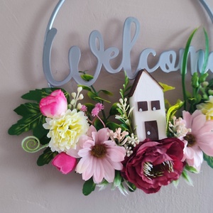 Hazaváró tavaszi ajtódísz  - otthon & életmód - dekoráció - ajtó- és ablak dekoráció - ajtódísz & kopogtató - Meska.hu