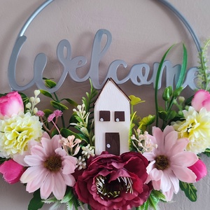 Hazaváró tavaszi ajtódísz  - otthon & életmód - dekoráció - ajtó- és ablak dekoráció - ajtódísz & kopogtató - Meska.hu