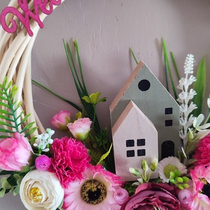 Hívogató tavaszi ajtódísz  - otthon & életmód - dekoráció - ajtó- és ablak dekoráció - ajtódísz & kopogtató - Meska.hu