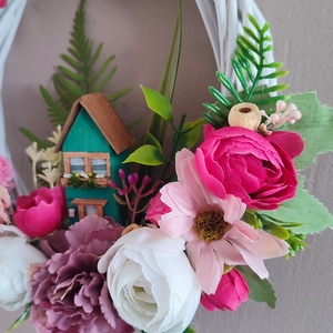 Alvó őzikés tavaszi ajtódísz  - otthon & életmód - dekoráció - ajtó- és ablak dekoráció - ajtódísz & kopogtató - Meska.hu