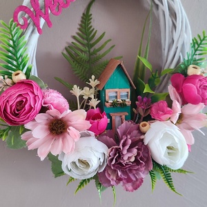 Alvó őzikés tavaszi ajtódísz  - otthon & életmód - dekoráció - ajtó- és ablak dekoráció - ajtódísz & kopogtató - Meska.hu