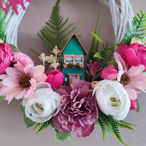 Alvó őzikés tavaszi ajtódísz  - otthon & életmód - dekoráció - ajtó- és ablak dekoráció - ajtódísz & kopogtató - Meska.hu