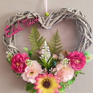 Várlak nyár ! Őzikés virágos ajtódísz  - Meska.hu