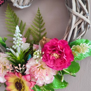 Várlak nyár ! Őzikés virágos ajtódísz  - otthon & életmód - dekoráció - ajtó- és ablak dekoráció - ajtódísz & kopogtató - Meska.hu