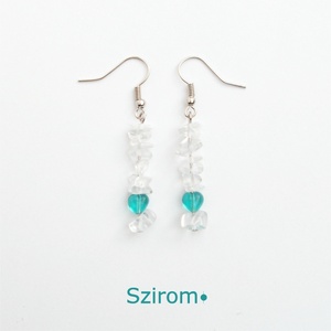 Téli szerelem - fülbevaló hegyikristállyal - Meska.hu