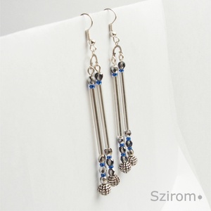 Éjszaka kapuja - kék és ezüst fülbevaló -  - Meska.hu