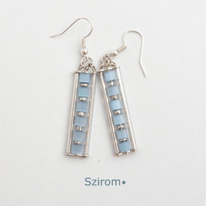 Art déco - fülbevaló kék kockákkal -  - Meska.hu