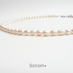 Örök divat - fehér tenyésztett gyöngy nyaklánc -  - Meska.hu