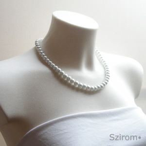 Klasszikus elegancia - fehér tekla gyöngy ékszerszett -  - Meska.hu