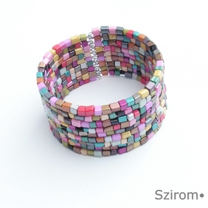 Extravagáns - színes széles karperec -  - Meska.hu