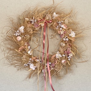 Bohém elegancia - kopogtató száraz virágokból - Meska.hu