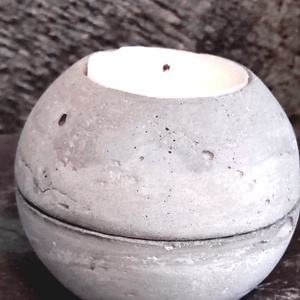 mécsestartó betonból - otthon & lakás - gyertya, illat, aroma - mécses és mécsestartó - Meska.hu