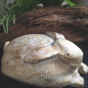 nyuszi betonból  - otthon & életmód - dekoráció - asztal és polc dekoráció - kavics & kő - Meska.hu