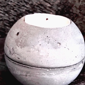 mécsestartó betonból - otthon & életmód - gyertya, illat, aroma - mécses és mécsestartó - Meska.hu