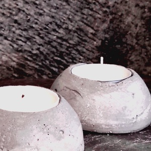 mécsestartó betonból - Meska.hu