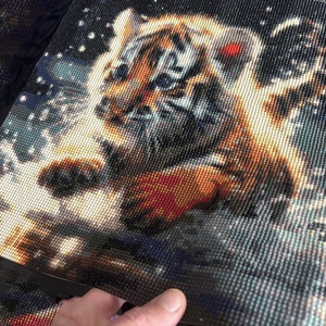 Tigris kép, gyöngykirakó - Meska.hu