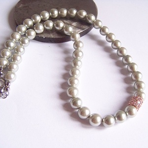Elegancia :) - shell pearl gyöngy nyaklánc - ékszer - nyaklánc - gyöngyös nyaklánc - Meska.hu