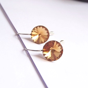 Swarovski fülbevaló - ékszer - fülbevaló - pötty fülbevaló - Meska.hu