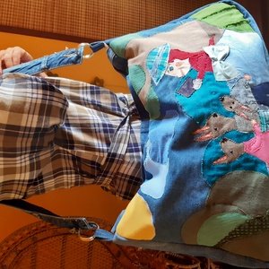 Egyedi patchwork táska,farmer táska - táska & tok - kézitáska & válltáska - nagy pakolós táska - Meska.hu
