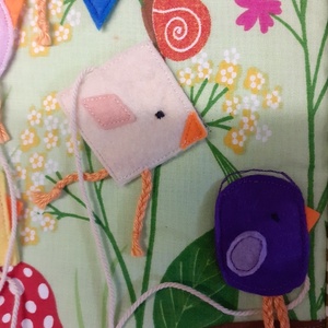 Csendeskönyv  oldal -formás madarak - játék & sport - textilkönyv & babakönyv - Meska.hu