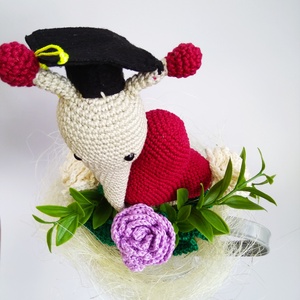 Ballagási csiga csokor � horgolt rózsákkal, egyedi kézműves ajándék - otthon & életmód - virágdekoráció - virágok - virágcsokor - Meska.hu