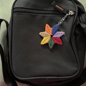 színes táskadísz, Táska & Tok, Kulcstartó & Táskadísz, Táskadísz, Csomózás, MESKA