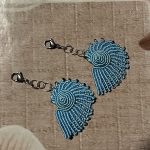 kagyló táskadísz - táska & tok - kulcstartó & táskadísz - táskadísz - Meska.hu