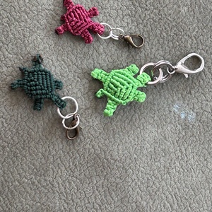 teknős (mini), Táska & Tok, Kulcstartó & Táskadísz, Táskadísz, Csomózás, MESKA