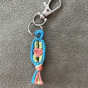 virágos/szíves mini táskadísz - táska & tok - kulcstartó & táskadísz - táskadísz - Meska.hu