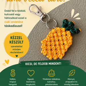 ananász - táska & tok - kulcstartó & táskadísz - táskadísz - Meska.hu