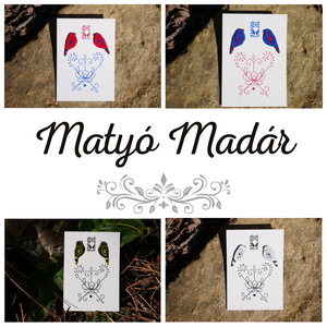 Piros-kék Matyó Madár - ékszer - fülbevaló - pötty fülbevaló - Meska.hu Piros-kék Matyó Madár - ékszer - fülbevaló - pötty fülbevaló - Meska.hu