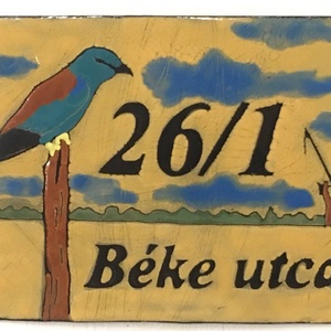 Madaras tűzzománc házszámtábla, Otthon & Életmód, Ház & Kert, Házszám, Tűzzománc, MESKA