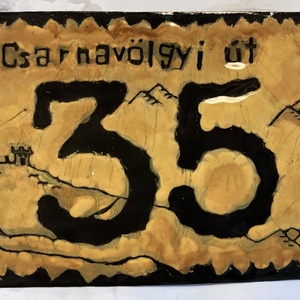 Egyedi házszámtábla, Otthon & Életmód, Ház & Kert, Házszám, Tűzzománc, MESKA