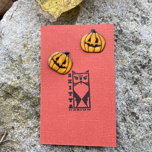 Tök tűzzománc fülbevaló - Meska.hu