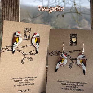 Tengelic egyedi tűzzománc fülbevaló - ékszer - fülbevaló - pötty fülbevaló - Meska.hu