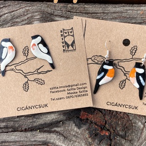 Cigánycsuk tűzzománc fülbevaló - ékszer - fülbevaló - lógó fülbevaló - Meska.hu