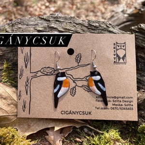 Cigánycsuk tűzzománc fülbevaló - ékszer - fülbevaló - lógó fülbevaló - Meska.hu