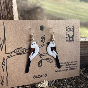 Őszapó tűzzománc fülbevaló - ékszer - fülbevaló - lógó fülbevaló - Meska.hu