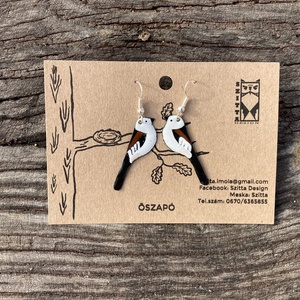 Őszapó tűzzománc fülbevaló - ékszer - fülbevaló - lógó fülbevaló - Meska.hu