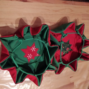 Karácsonyi asztali tároló -szaloncukorkínáló, kenyértartó - karácsony - karácsonyi lakásdekoráció - ünnepi asztaldekoráció - Meska.hu