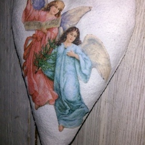 Vintage angyalok puha szív formán -  - Meska.hu Vintage angyalok puha szív formán -  - Meska.hu