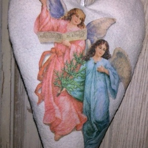 Vintage angyalok puha szív formán -  - Meska.hu Vintage angyalok puha szív formán -  - Meska.hu