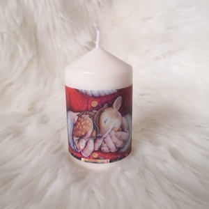 'Mikulás védence' kis dekorgyertya - Meska.hu