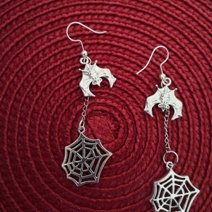 'Behálóz!' dupla fülbevaló - halloweeni ékszerek - halloweeni ékszerek - Meska.hu